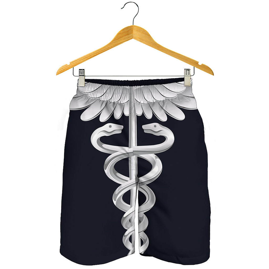Caduceus Symbol Of Medicine Print Men's Shorts