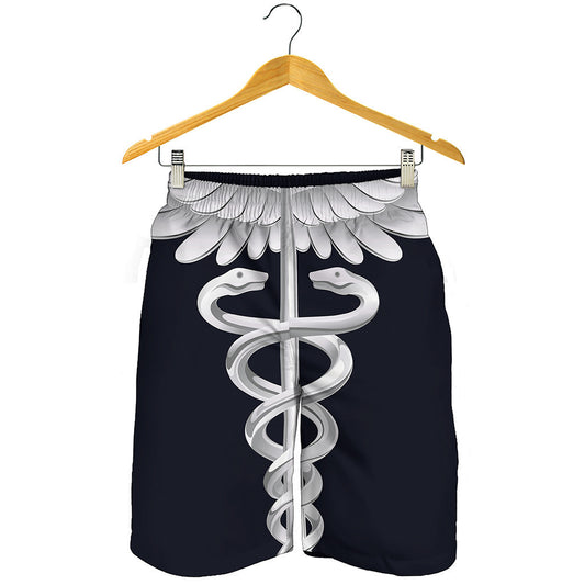 Caduceus Symbol Of Medicine Print Men's Shorts