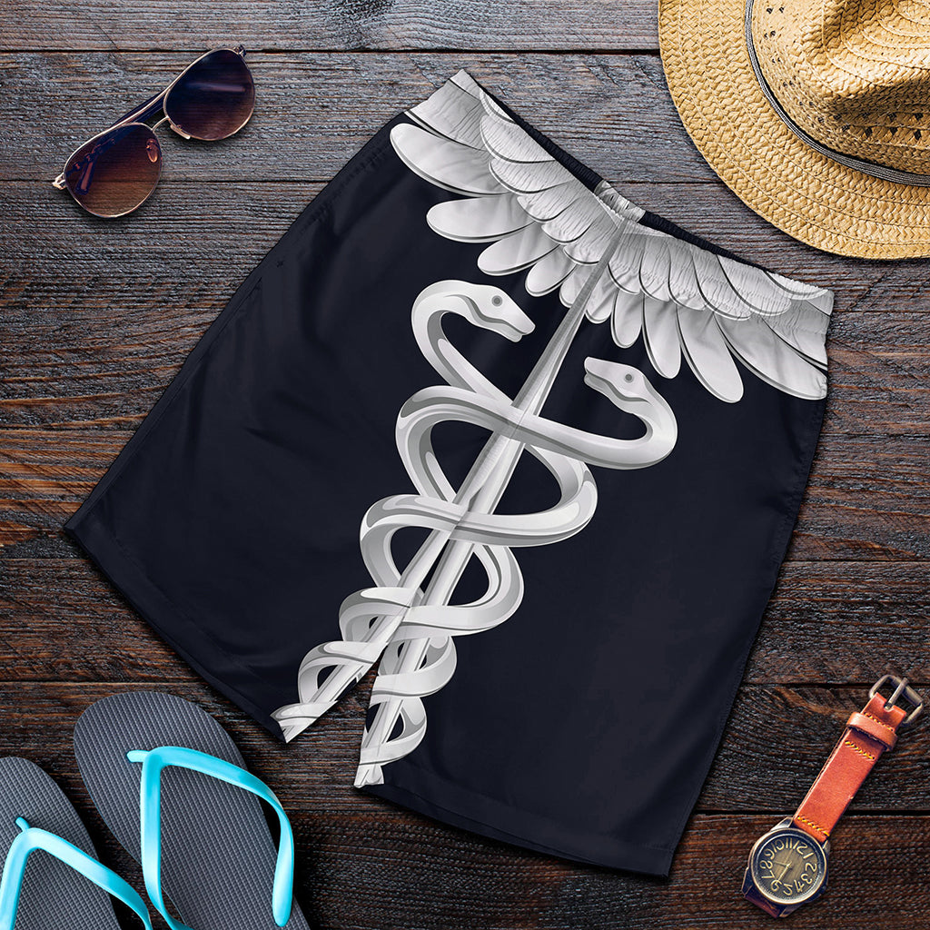 Caduceus Symbol Of Medicine Print Men's Shorts