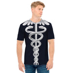 Caduceus Symbol Of Medicine Print Men's T-Shirt