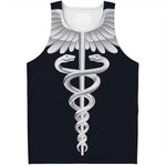 Caduceus Symbol Of Medicine Print Men's Tank Top