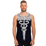 Caduceus Symbol Of Medicine Print Men's Tank Top