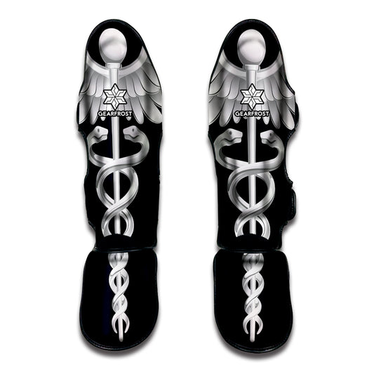 Caduceus Symbol Of Medicine Print Muay Thai Shin Guard