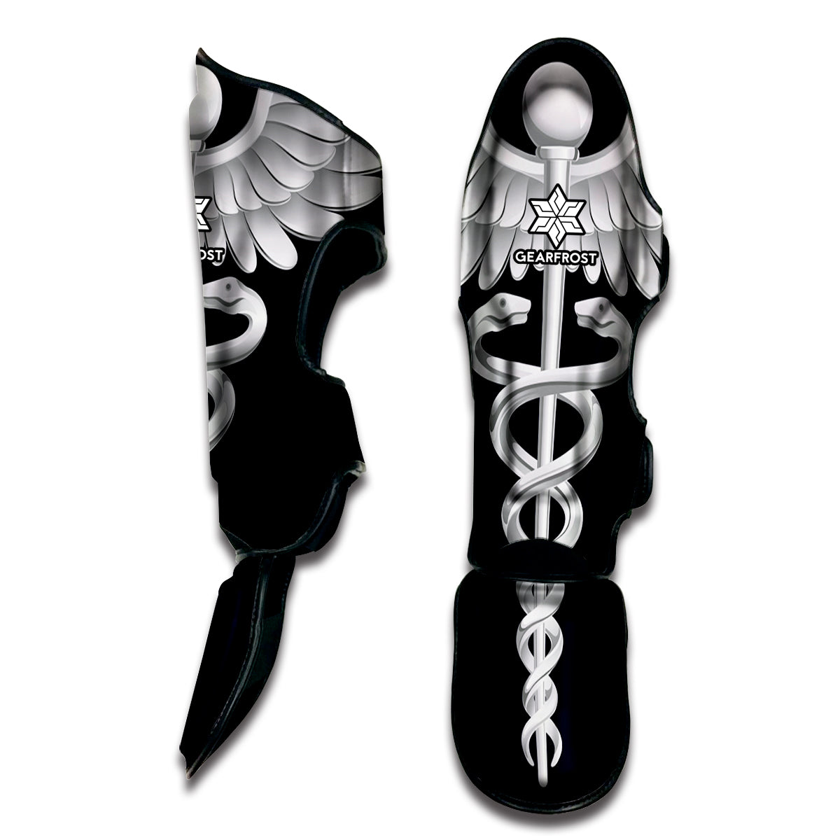 Caduceus Symbol Of Medicine Print Muay Thai Shin Guard