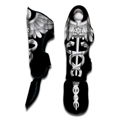 Caduceus Symbol Of Medicine Print Muay Thai Shin Guard
