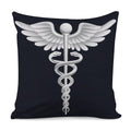 Caduceus Symbol Of Medicine Print Pillow Cover