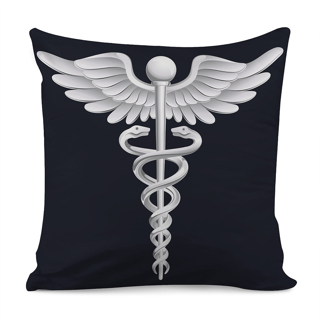 Caduceus Symbol Of Medicine Print Pillow Cover