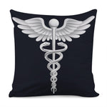 Caduceus Symbol Of Medicine Print Pillow Cover