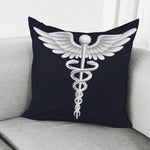 Caduceus Symbol Of Medicine Print Pillow Cover