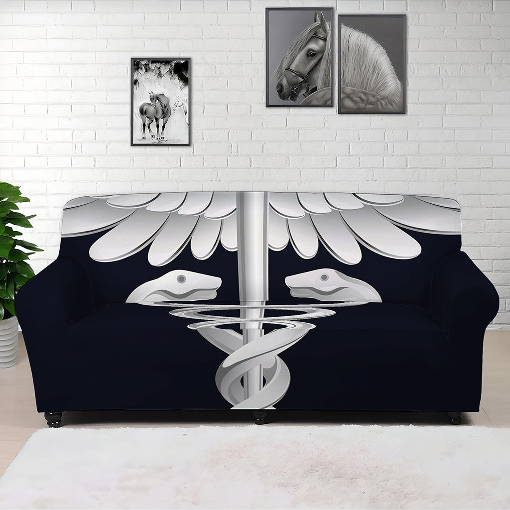 Caduceus Symbol Of Medicine Print Sofa Cover