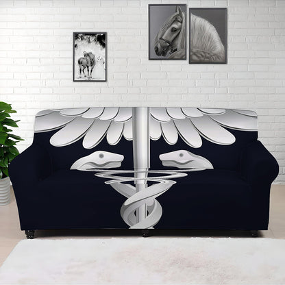 Caduceus Symbol Of Medicine Print Sofa Cover