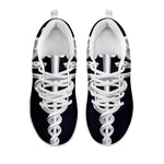 Caduceus Symbol Of Medicine Print White Sneakers