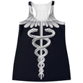 Caduceus Symbol Of Medicine Print Women's Racerback Tank Top
