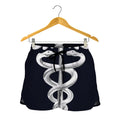 Caduceus Symbol Of Medicine Print Women's Shorts