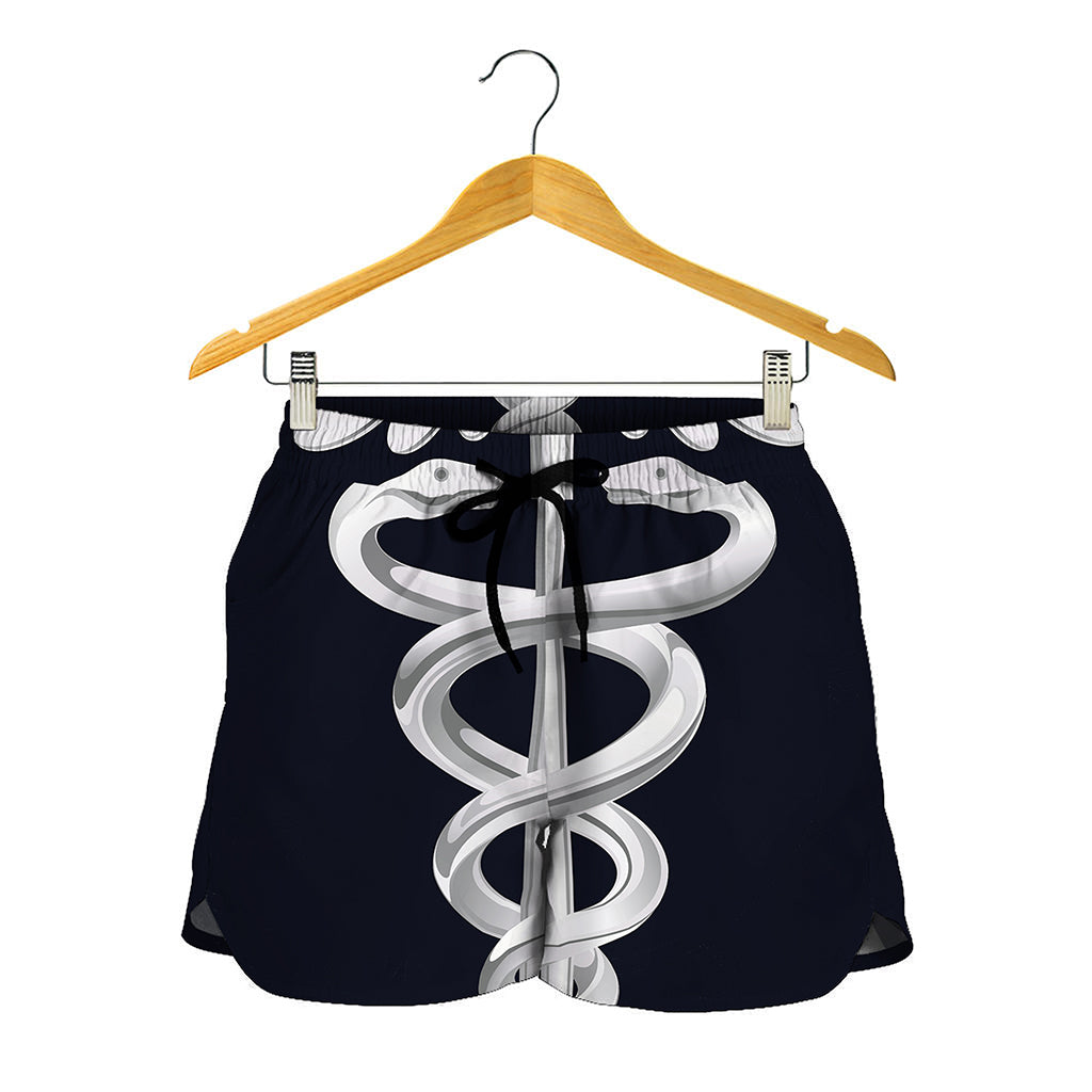 Caduceus Symbol Of Medicine Print Women's Shorts