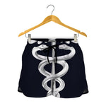Caduceus Symbol Of Medicine Print Women's Shorts