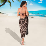 Caduceus Symbol Print Beach Sarong Wrap
