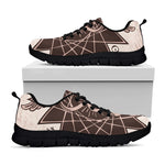 Caduceus Symbol Print Black Sneakers