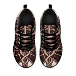 Caduceus Symbol Print Black Sneakers
