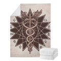 Caduceus Symbol Print Blanket