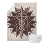 Caduceus Symbol Print Blanket