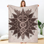 Caduceus Symbol Print Blanket