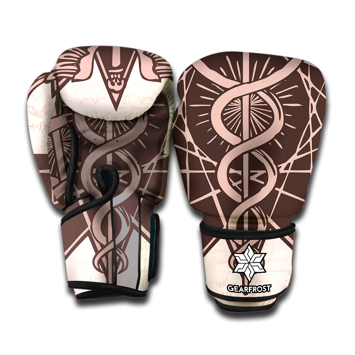 Caduceus Symbol Print Boxing Gloves