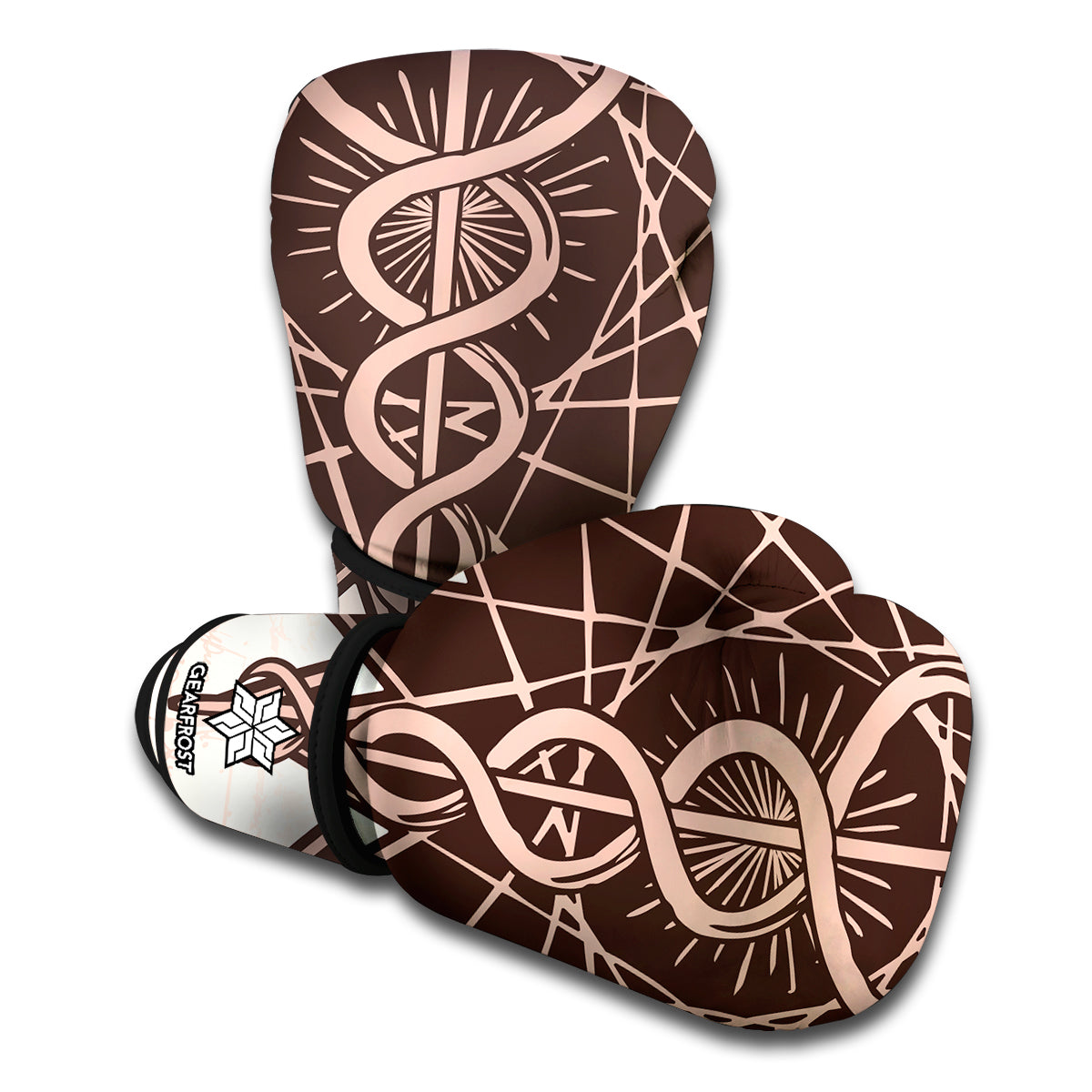 Caduceus Symbol Print Boxing Gloves