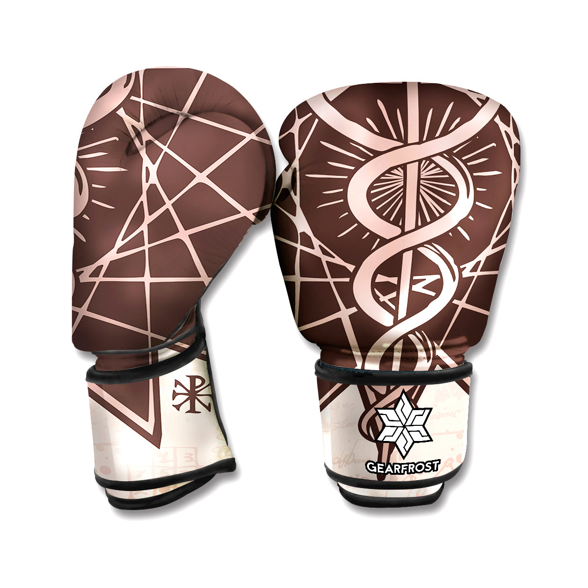 Caduceus Symbol Print Boxing Gloves