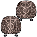 Caduceus Symbol Print Car Headrest Covers