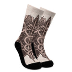 Caduceus Symbol Print Crew Socks