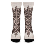 Caduceus Symbol Print Crew Socks