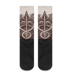 Caduceus Symbol Print Crew Socks