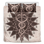 Caduceus Symbol Print Duvet Cover Bedding Set