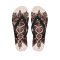 Caduceus Symbol Print Flip Flops