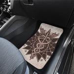 Caduceus Symbol Print Front and Back Car Floor Mats