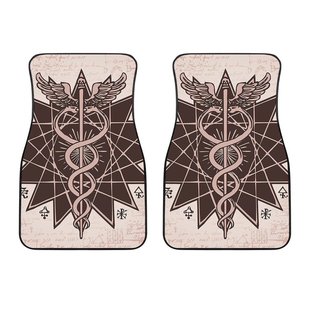 Caduceus Symbol Print Front Car Floor Mats