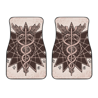 Caduceus Symbol Print Front Car Floor Mats