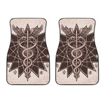 Caduceus Symbol Print Front Car Floor Mats