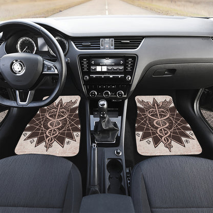 Caduceus Symbol Print Front Car Floor Mats