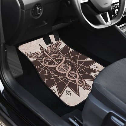 Caduceus Symbol Print Front Car Floor Mats