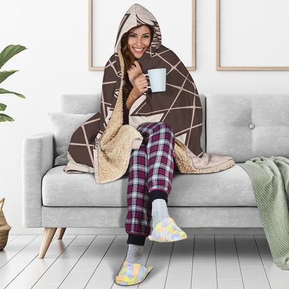 Caduceus Symbol Print Hooded Blanket