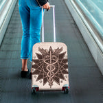 Caduceus Symbol Print Luggage Cover