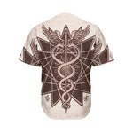 Caduceus Symbol Print Men's Baseball Jersey