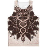 Caduceus Symbol Print Men's Tank Top