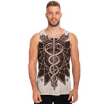 Caduceus Symbol Print Men's Tank Top