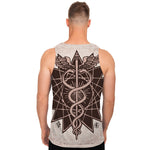 Caduceus Symbol Print Men's Tank Top