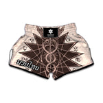 Caduceus Symbol Print Muay Thai Boxing Shorts