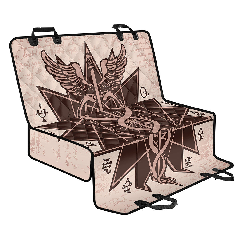 Caduceus Symbol Print Pet Car Back Seat Cover