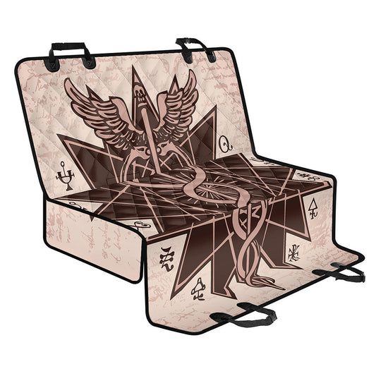 Caduceus Symbol Print Pet Car Back Seat Cover